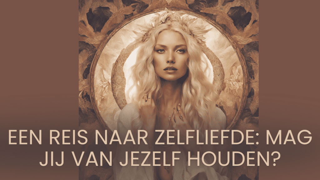 Vrouw in cirkelportaal. Zelfliefde. Terug landen in jezelf.