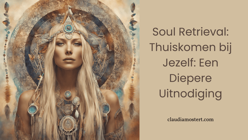 Vrouw in ritueel portaal. Soul Retrieval. Thuiskomen bij jezelf.