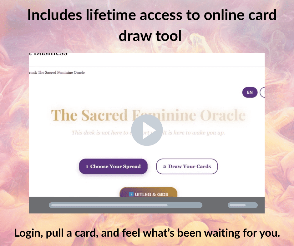 Sacred Feminine Oracle Deck, inclusief online kaartentrekpagina - Afbeelding 5